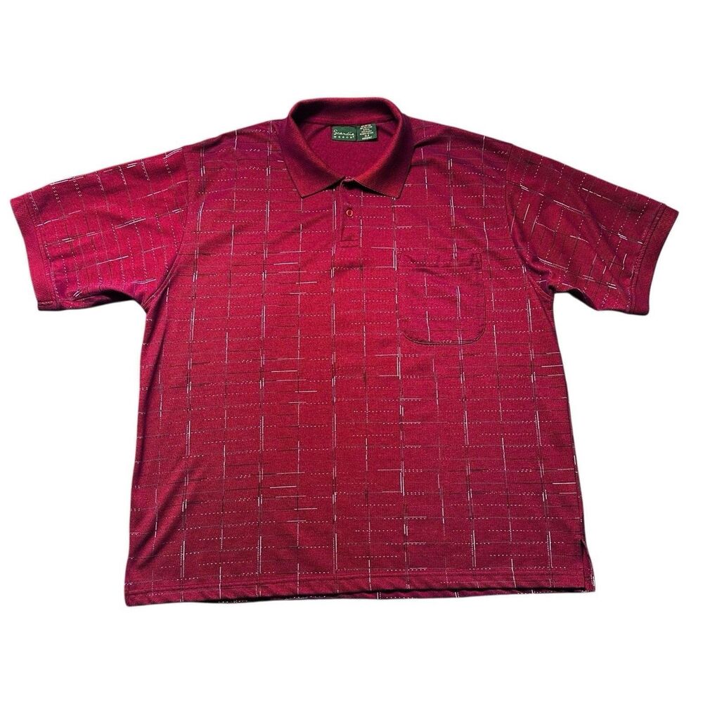Scandia Woods Polo Shirt Men’s XL Red Cotton Blend Short Sleeve Pocket Casual